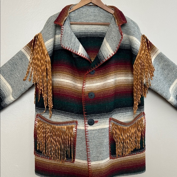 Woolrich Other - Vintage Eclectic Grandpa Woolrich Wool Custom Made Southwest Blanket Jacket XL.